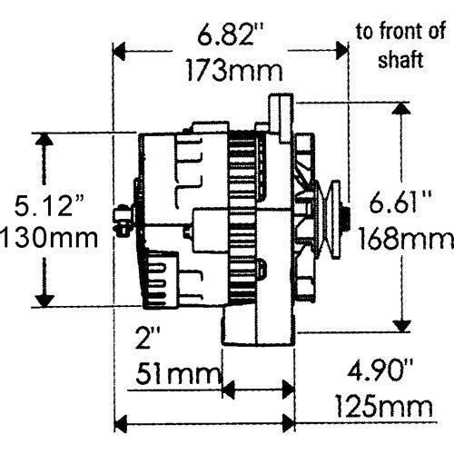 Powermaster PM17802 Chrome 105A Street Alternator Chev Cs130 Style Serpentine