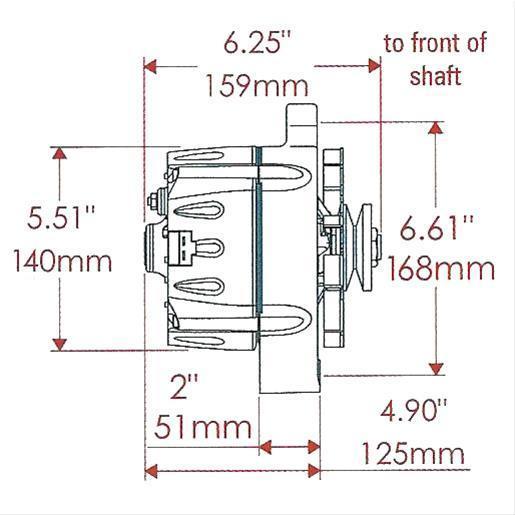 Powermaster PM27296 Chev Gm Signature Series 100A Alternator 12Si Style