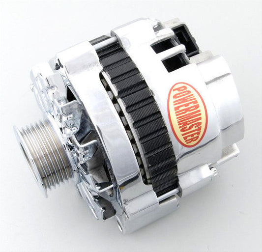 Powermaster PM27461 105A Chev Delco Cs130 Alternator Side Post Polished 6 Rib