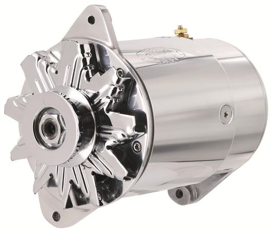 Powermaster PM282111 Powergen 75 Amp Alternator Polished suit Gm 1955-63 Short