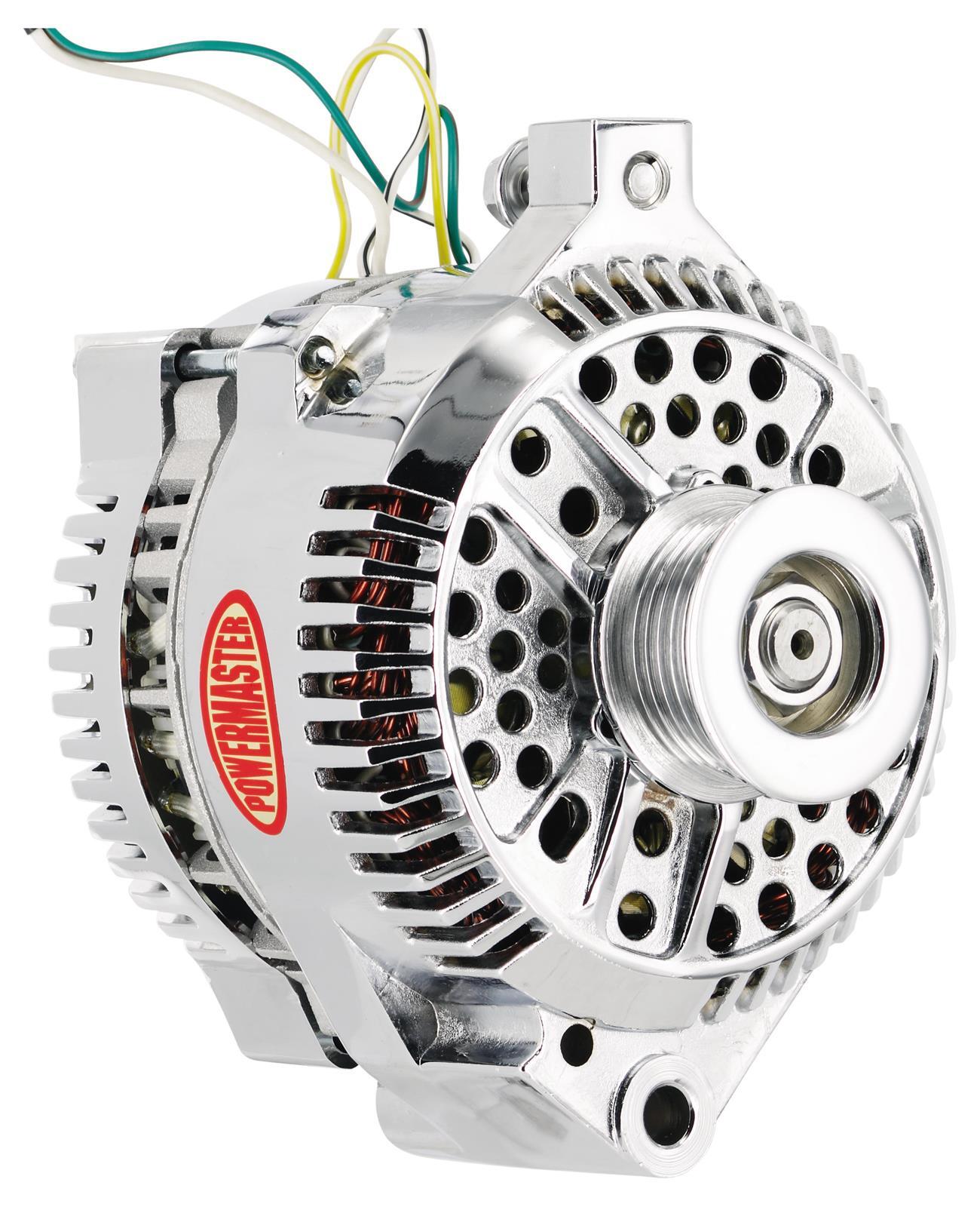Powermaster PM37759 Chrome 200A Ford 3G Large Street Alternator All Ford 1983-93