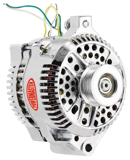 Powermaster PM37759 Chrome 200A Ford 3G Large Street Alternator All Ford 1983-93