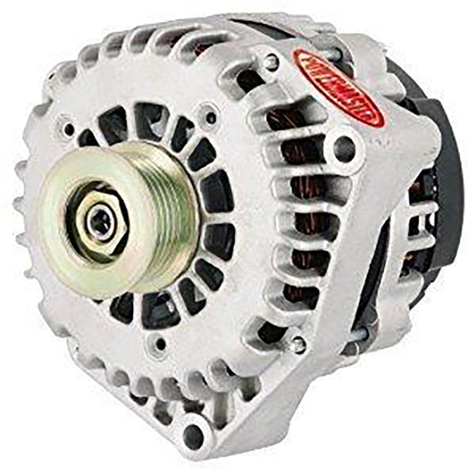 Powermaster PM48237 Natural Gm Style Ad Alternator 215 Amps 4 Pin Vr w/ 6-GroOve Serpentine Pulley