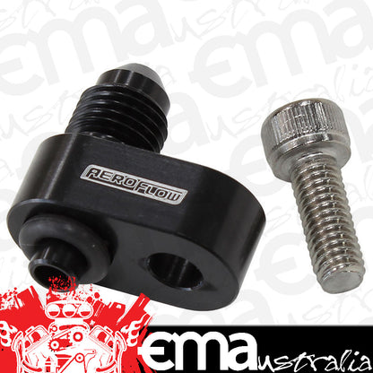Holden / Chev LS1, LS6, LS2, LS7, LM7, LQ9 LS Water Cross- Over Adapter -4AN Male Nipple Aeroflow Performance Products AF64-2186BLK