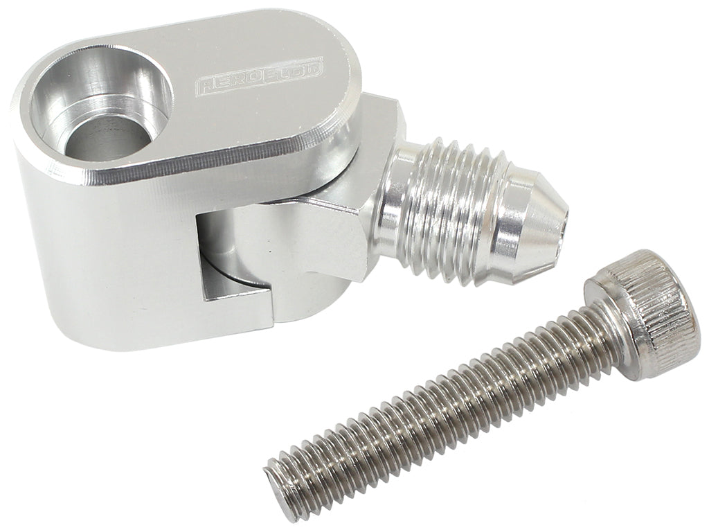 Aeroflow AF64-2187 Swivel GM LS Water Cross- Over Adapter -4AN Male Nipple