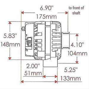 Powermaster PM68302 Gm Style Ad Alternator Polished 215 Amp 2 Pin 6-Rib Pulley