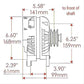 Powermaster PM7018 90 Amp Retro Chrysler Alternator Ext Regulator V Pulley