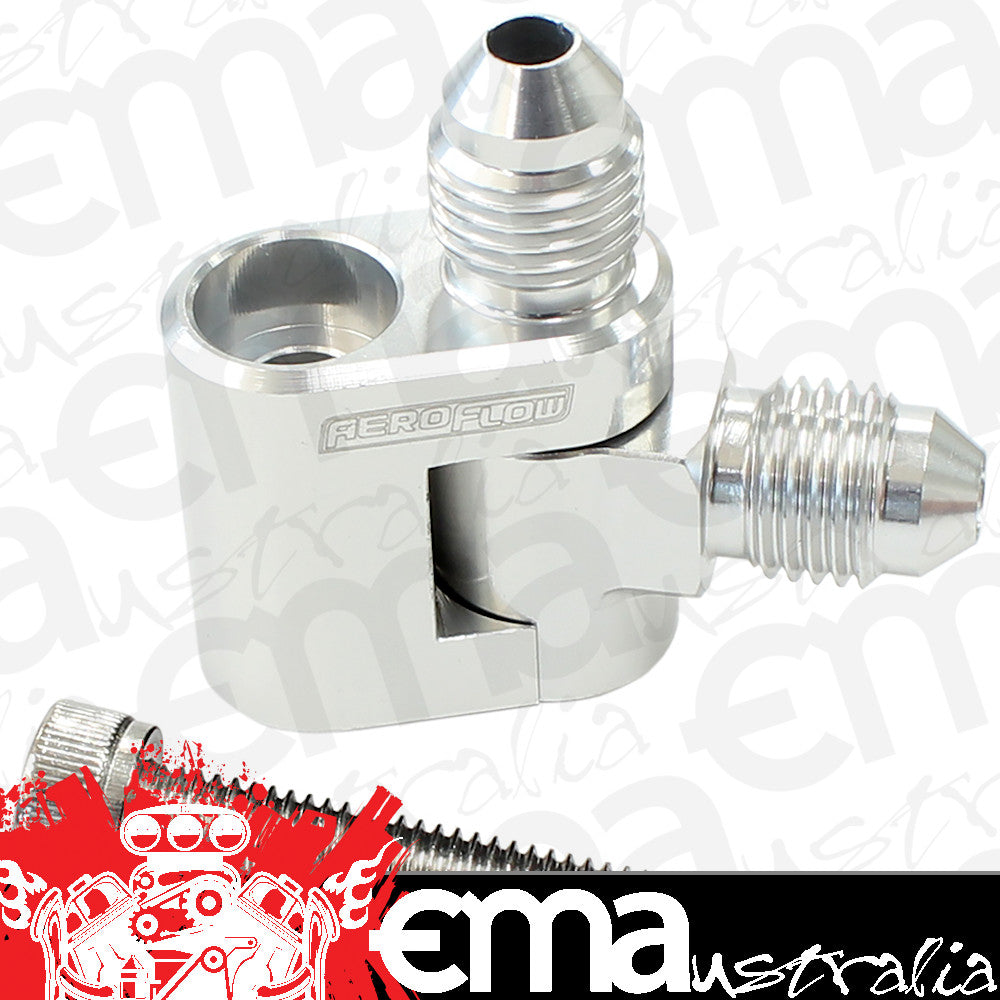 Aeroflow AF64-2188 Dual Swivel GM LS Water Cross-Over Adapter 2 x -4AN Male