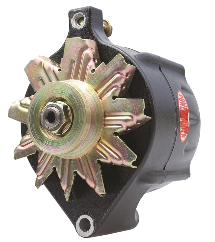 Powermaster PM8-57101 Black Smooth Finish Ford Alternator 100 Amps w/ Single GroOve V Pulley