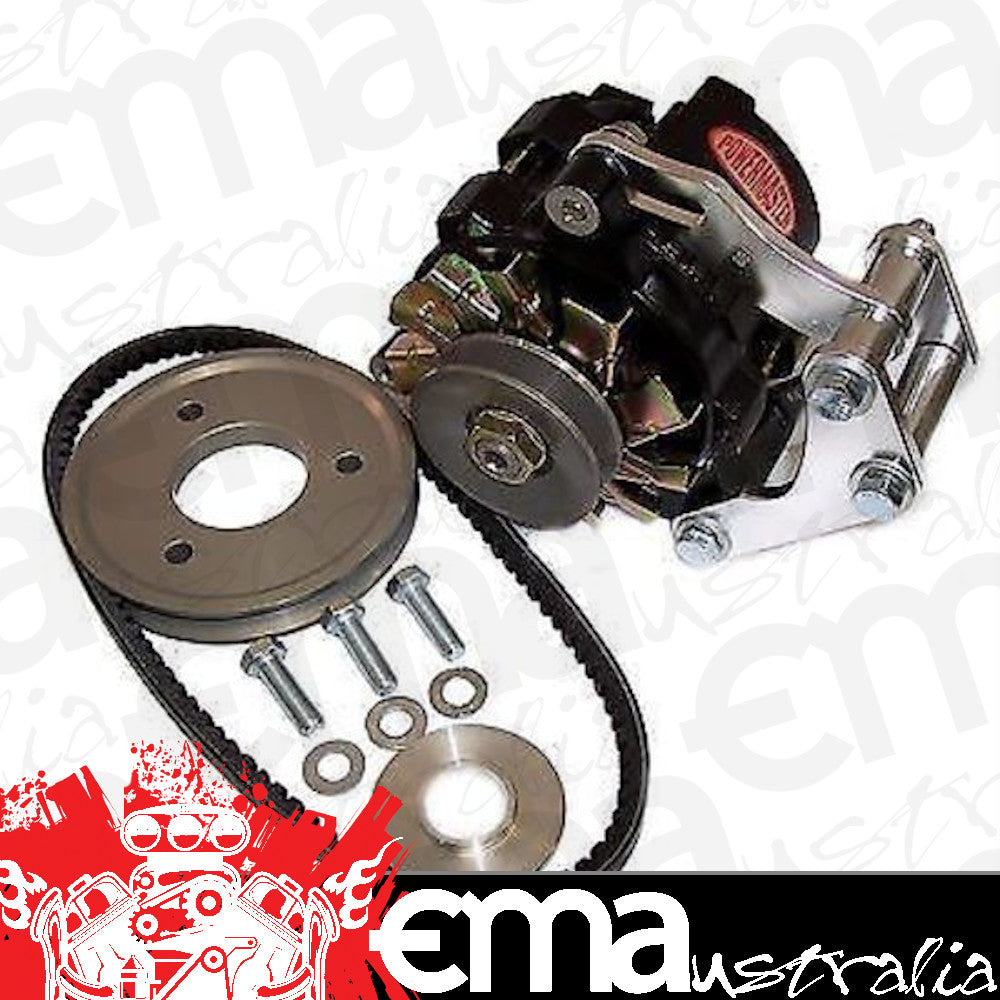 Powermaster PM8-881 Drag Race 100 Amp Black Alternator Kit suit Chev SB 302-350