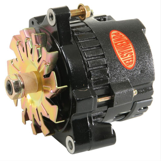 Powermaster PM8072 Black Denso 12V Gm Race Alternator 100Amp 1 Wire No Pulley