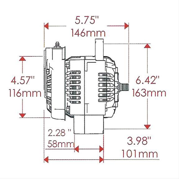 Powermaster PM8118 xs Volt 100 Amp Alternator - Natural