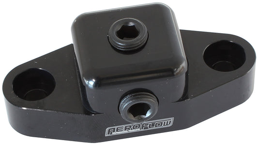 Aeroflow AF64-2189BLK GM LS Oil Port Adapter Allows Twin Turb Singl Turb & Gauge