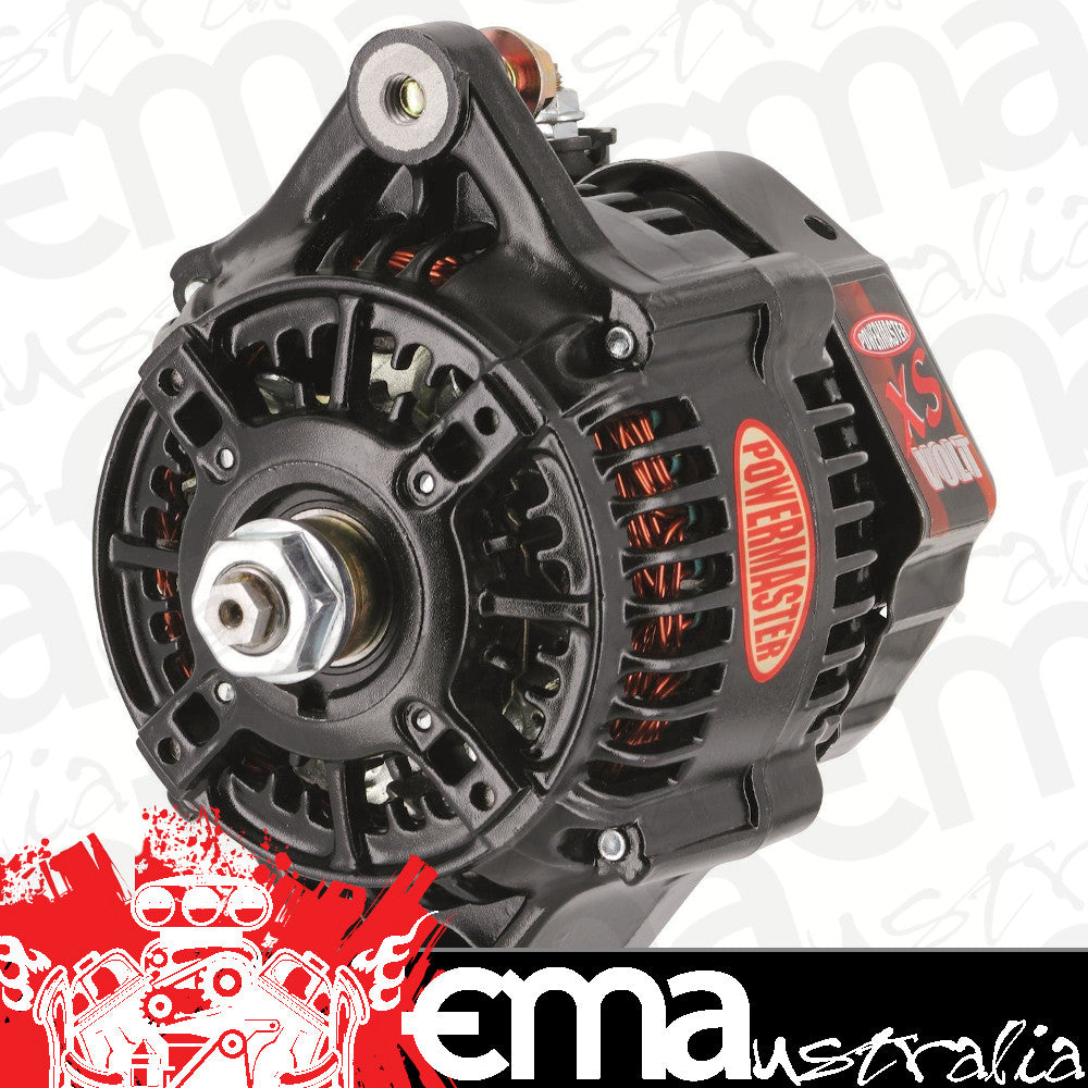 Powermaster PM8158 Black Denso xs Volt Race Alternator 160 Amp 1 Wire No Pulley