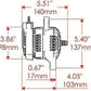 Powermaster PM8188 75 Amp Denso xs Volt Racing Alternator Black 1 Wire No Pulley