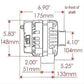 Powermaster PM8302 Gm Style Ad Alternator Natural 165 Amp 2 Pin 6-Rib Pulley