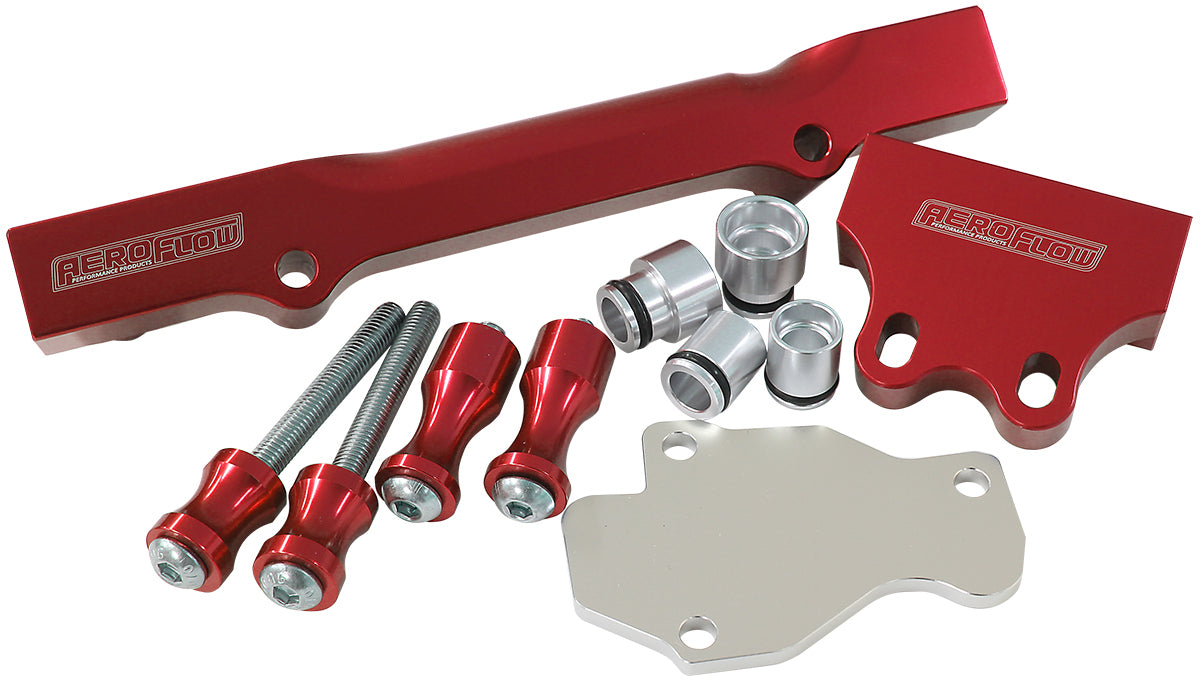 Gen 2 Billet Fuel Rail Kit, Red Finish (Suits for Mazda Rotary Series 6-8 RX7)