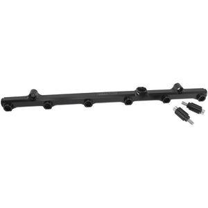 Aeroflow AF64-2211BLK for Nissan RB26DETT Billet EFI Fuel Rails (Black) Suit 14mm Full Length Fuel Injectors -8ORB Ports