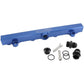 AeroFlow AF64-2221 Mitsubishi Evolution 4-9 4G63 Billet EFI Fuel Rails - Blue Suit 14mm Full Length Fuel Injectors -10ORB Ports
