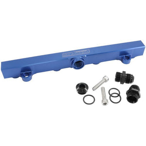 AeroFlow AF64-2221 Mitsubishi Evolution 4-9 4G63 Billet EFI Fuel Rails - Blue Suit 14mm Full Length Fuel Injectors -10ORB Ports