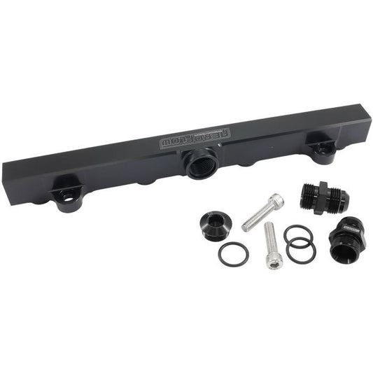 AeroFlow AF64-2221 Mitsubishi Evolution 4-9 4G63 Billet EFI Fuel Rails - Black Suit 14mm Full Length Fuel Injectors -10ORB Ports