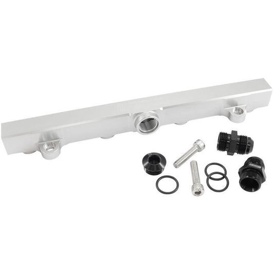 AeroFlow AF64-2221 Mitsubishi Evolution 4-9 4G63 Billet EFI Fuel Rails - Silver Suit 14mm Full Length Fuel Injectors -10ORB Ports