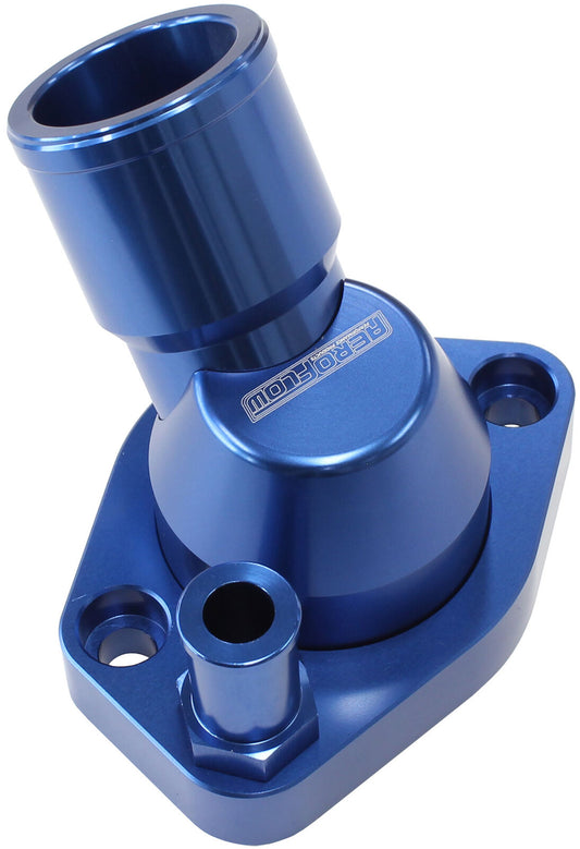 Billet 45Â° Swivel Thermostat Housing, Blue Finish (Suit Ford 289-351W)