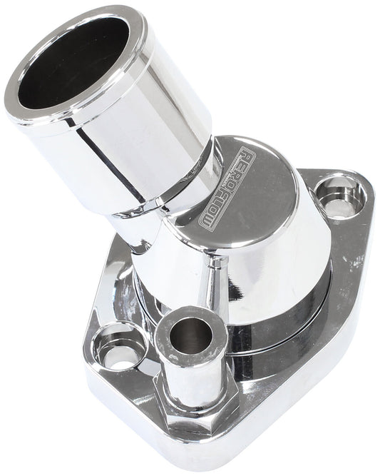 Billet 45Â° Swivel Thermostat Housing, Chrome Finish (Suit Ford 289-351W)