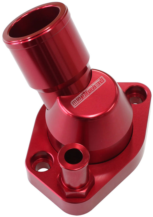 Billet 45Â° Swivel Thermostat Housing, Red Finish (Suit Ford 289-351W)