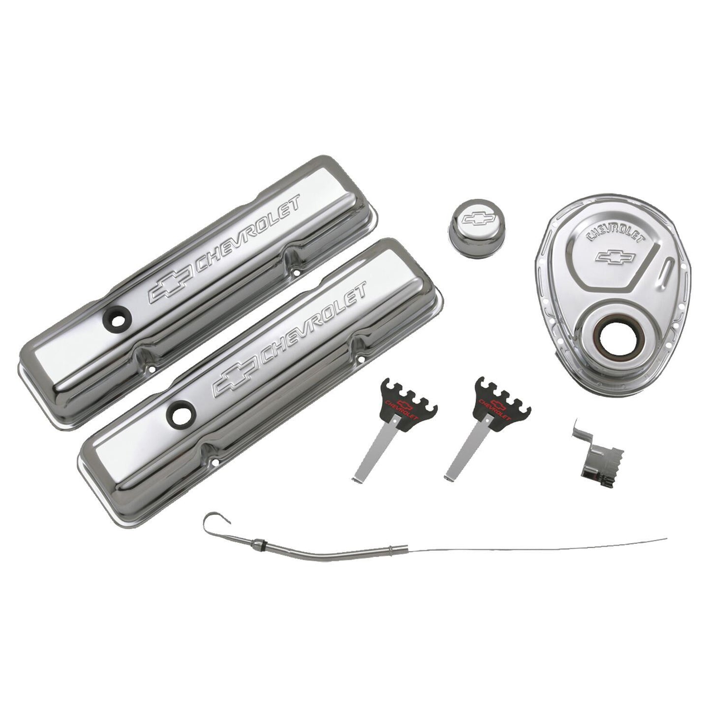 Proform PR141-001 Dress Up Kit w/Timing Cover & Short Valve Covers. Chev SB V8 1958-86