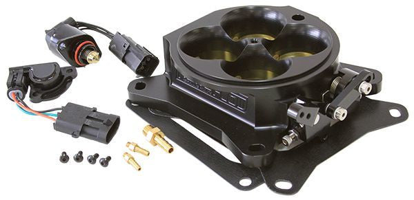 Aeroflow AF64-2250BLK 4Bbl Throttle Body 1375Cfm Black 4150 / 4500 4Bbl