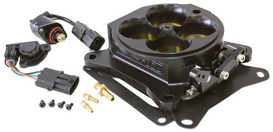 Aeroflow AF64-2250BLK 4Bbl Throttle Body 1375Cfm Black 4150 / 4500 4Bbl
