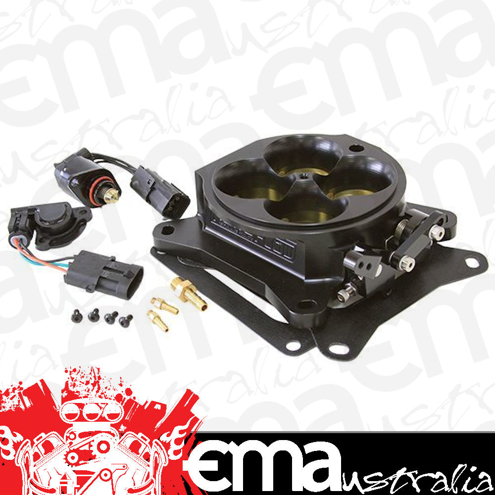 Aeroflow AF64-2250BLK 4Bbl Throttle Body 1375Cfm Black 4150 / 4500 4Bbl