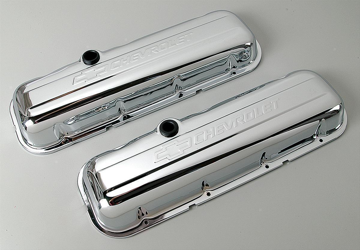 Proform PR141-114 Steel Valve Covers Chrome w/ Logo suit Chev BB V8