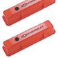 Proform PR141-118 'Chevrolet & Bowtie Emblem' Die-Cast Valve Covers Chevrolet S/B V8 1958-86 Recessed Emblem Orange