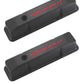 Proform PR141-121 'Chevrolet & Bowtie Emblem' Die-Cast Valve Covers Chevrolet S/B V8 1958-86 Recessed Red Emblem Carbon-Style
