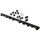 Aeroflow AF64-2259BLK for Toyota 2JZ-GTE Billet EFI Fuel Rail - Black Suit 14mm Full Length Fuel Injectors -8ORB Ports
