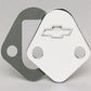 Proform PR141-211 Bowtie Chrome Fuel Pump Block Off Plate suit Chev BB V8