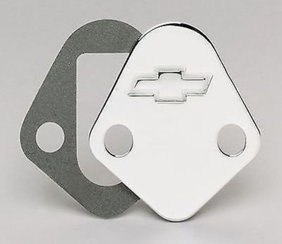 Proform PR141-211 Bowtie Chrome Fuel Pump Block Off Plate suit Chev BB V8