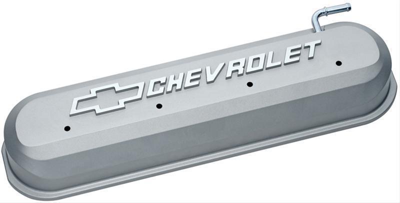 Proform PR141-263 Parts Chevrolet Small Block LS Valve Covers Gray Crinkle Logo