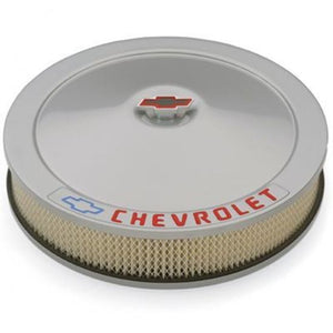 Proform PR141-362 Chevrolet & Bowtie Emblem' 14' Classic Metallic Gray Air Cleaner Kit w/ Bowtie Center Nut