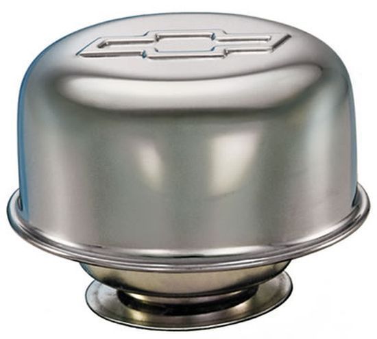 Proform PR141-618 Breather Cap 3" Twist-On Style Chrome w/ Bowtie Logo