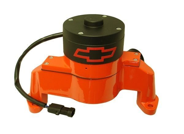 Proform PR141-655 Billet Electric Water Pump Orange w/ Logo suit Chev SB V8