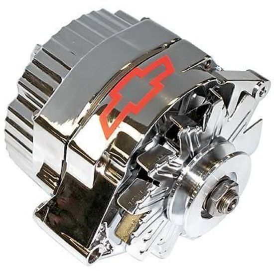 Proform PR141-657 100 Amp 1 Wire Alternator Chev Polished w/ Bowtie Emblem