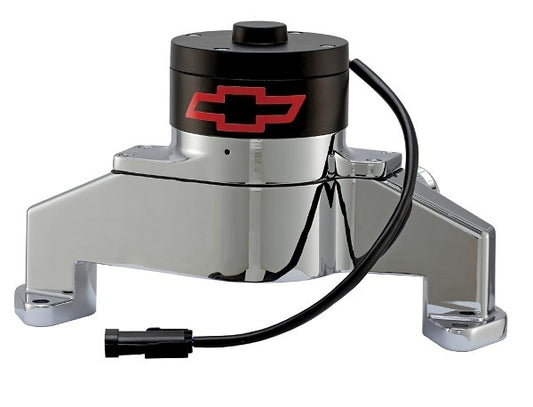 Proform PR141-671 Billet Electric Water Pump Chrome BB Chev w/ Bowtie Emblem