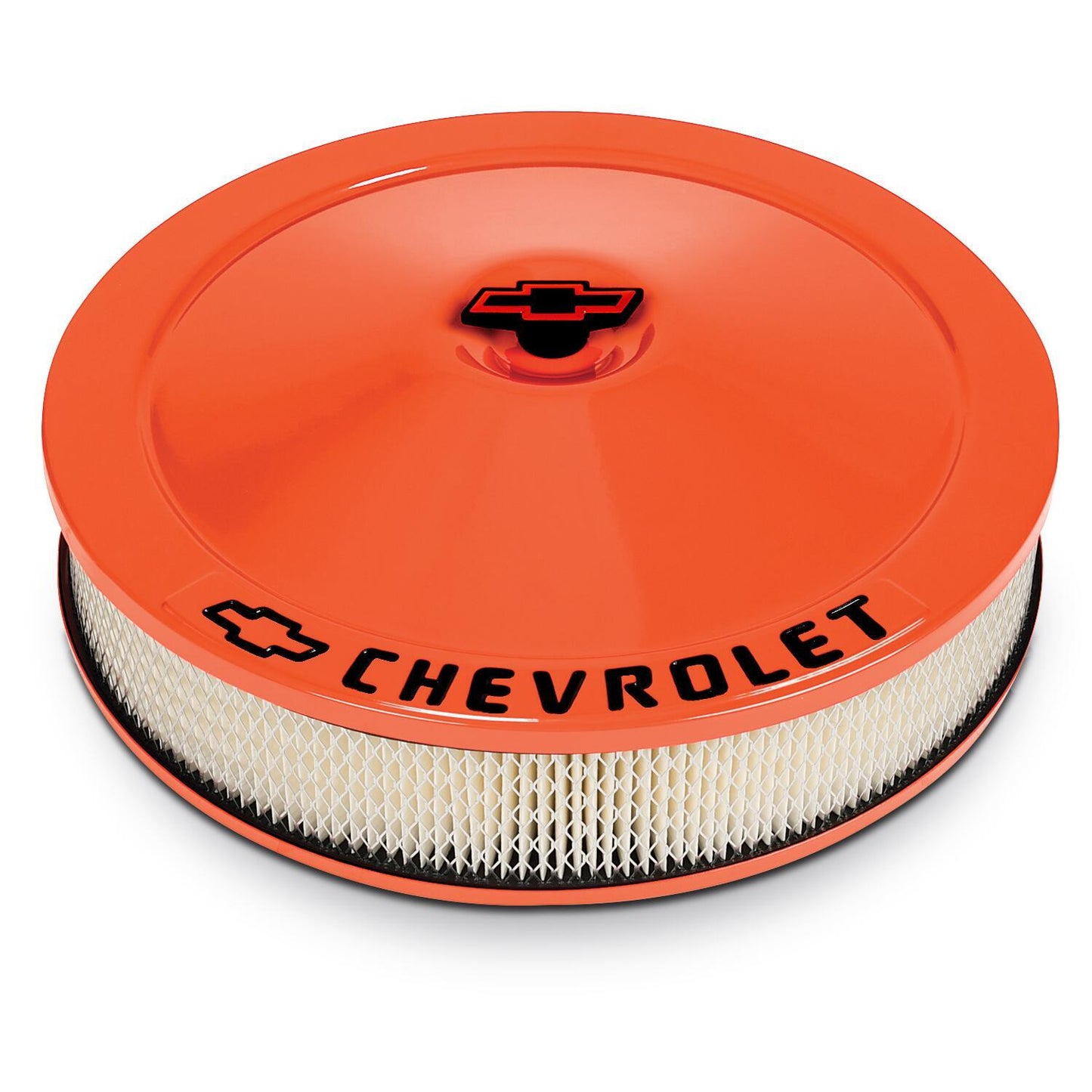 Proform PR141-785 14 x 3" Orange Air Cleaner Dropped Base Chevrolet Logo