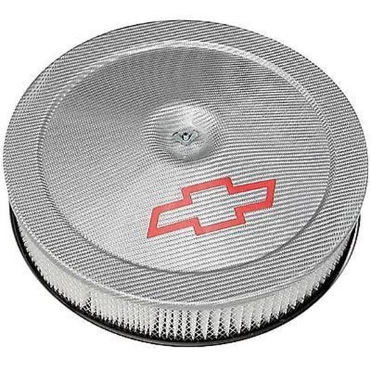 Proform PR141-793 14x3" Air Cleaner Dropped Base Silver Carbon Fiber Bowtie Logo
