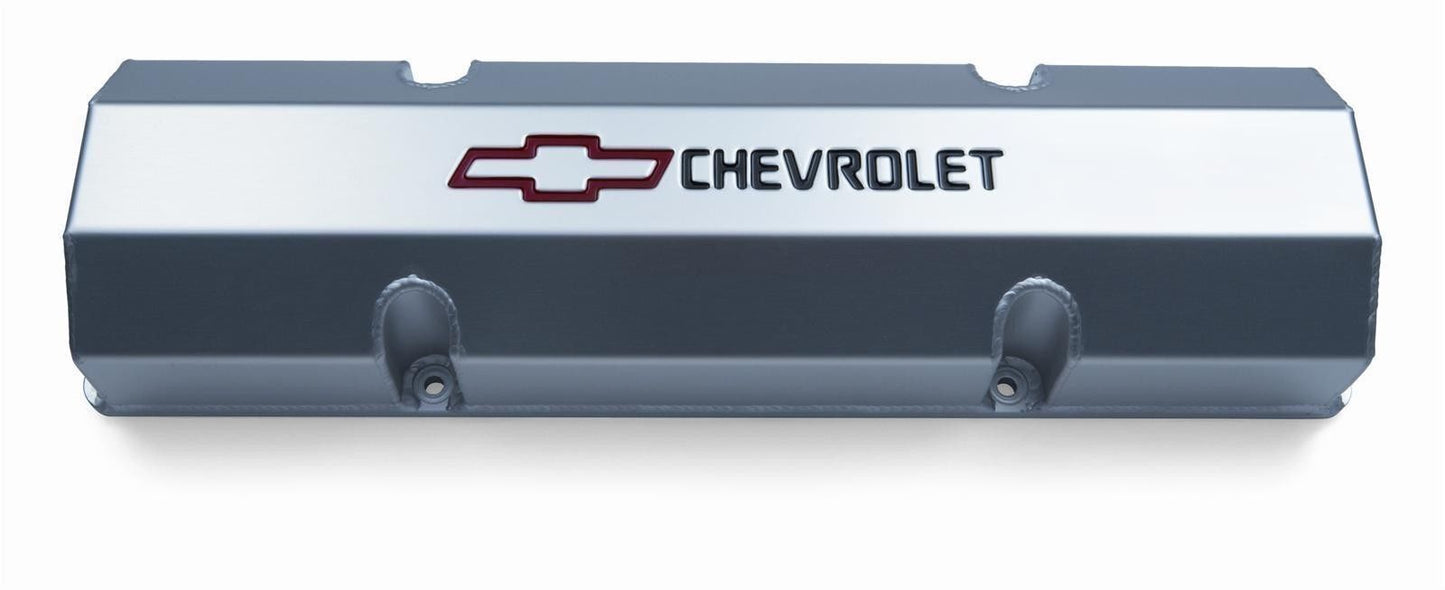 Proform PR141-800 Fabricted Alloy Valve Covers Clear w/ Logo suit Chev SB V8