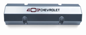 Proform PR141-800 Fabricted Alloy Valve Covers Clear w/ Logo suit Chev SB V8