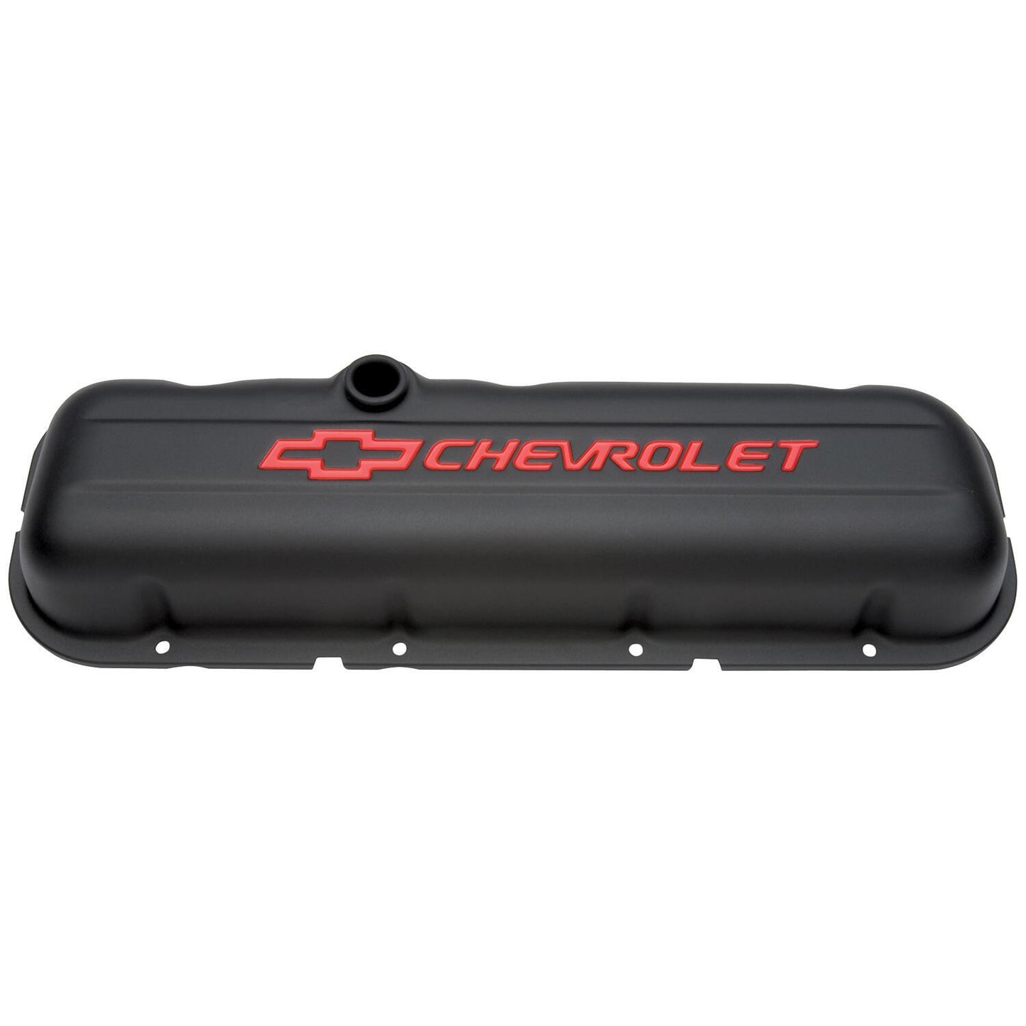 Proform PR141-810 Chev B/B Valve Covers Chevrolet & Bowtie Logo Short Black Crinkle